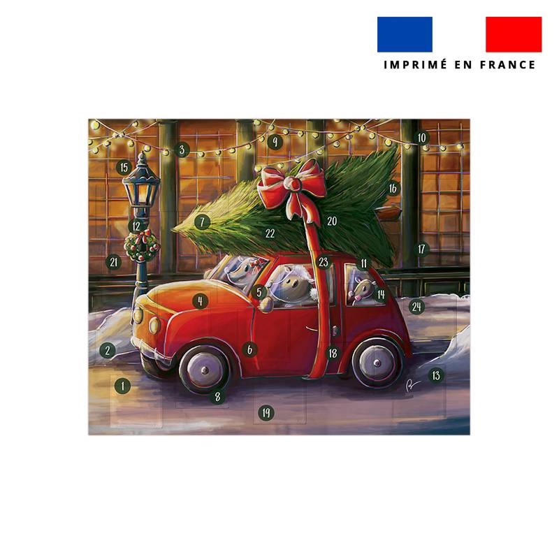 Coupon pour Calendrier de l'avent Paysage motif Souris de noel - Création Stillistic