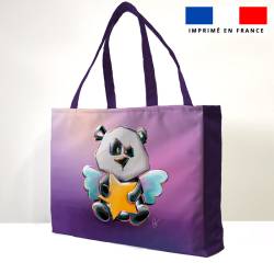 Kit couture sac cabas motif panda ange - Création Stillistic