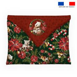 Kit décoration de Noel motif animaux couronne et fleur de Noël - Création Stillistic