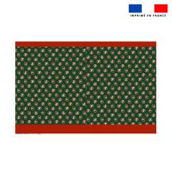 Kit hotte de Noel motif animaux couronne de noel vert - Création Stillistic