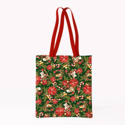 Coupon pour tote-bag motif animaux couronne de noel vert - Création Stillistic