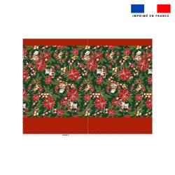 Kit hotte de Noel motif animaux couronne et fleur de noel - Création Stillistic