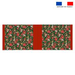 Kit hotte de Noel motif animaux couronne et fleur de noel - Création Stillistic