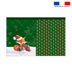 Kit hotte de Noel motif  Renard de noel - Création Stillistic