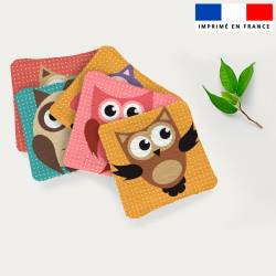 Coupon lingettes lavables motif hibou et chouette