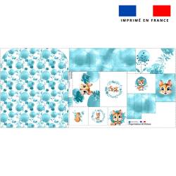 Patron pour organisateur de voiture motif écureuil aquarelle + Coupon pochette Offert