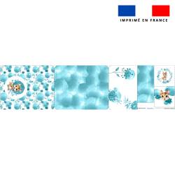 Kit pochette ardoise motif écureuil aquarelle