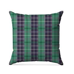 Tartan violet aubergine - Fond vert