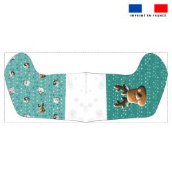 Kit chaussette de noel animaux du froid renne + Fausse fourrure - Création Stillistic