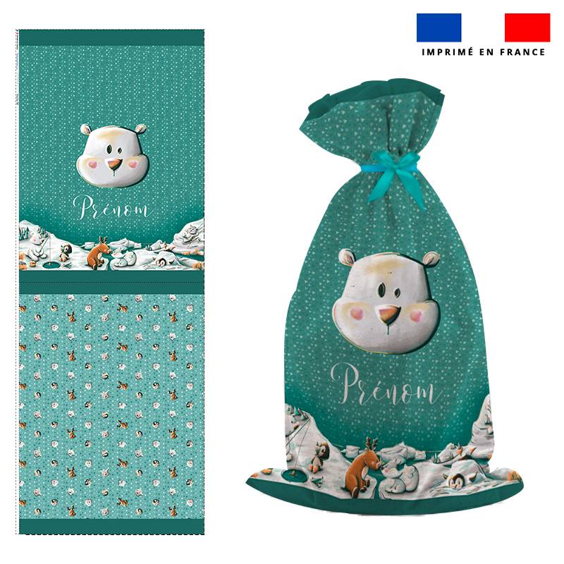 Kit hotte personnalisée motif animaux du froid - Création Stillistic