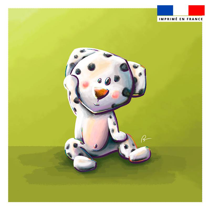 Coupon 45x45 cm imprimé bébé dalmatien - Création Stillistic