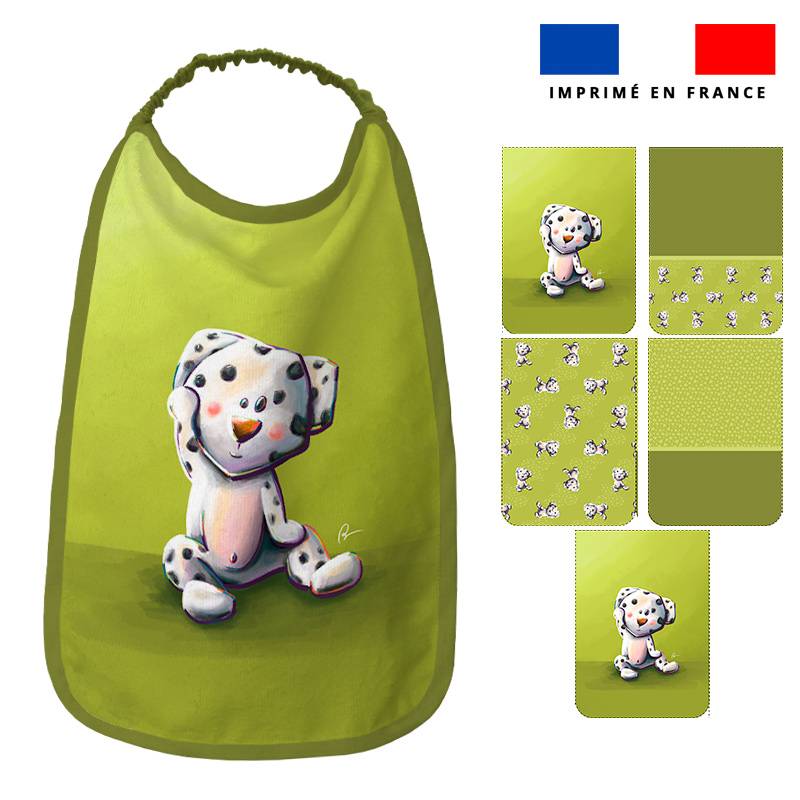 Lot de 5 coupons éponge pour serviettes de table pour enfant motif bébé dalmatien - Création Stillistic