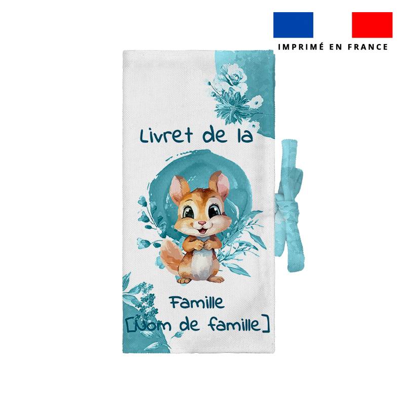 Kit protège livret de famille personnalisé - Écureuil aquarelle