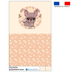 Kit pochette motif bouledogues d'automne - Création Jolifox