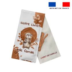 Kit protège livret de famille motif loutre aquarelle