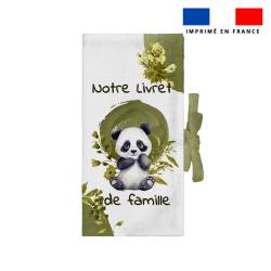 Kit protège livret de famille motif panda aquarelle