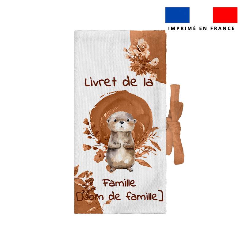 Kit protège livret de famille personnalisé - Loutre aquarelle