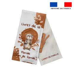 Kit protège livret de famille personnalisé - Loutre aquarelle