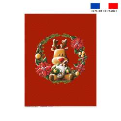 Coupon couverture imprimé renne christmas - Création Stillistic