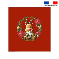 Coupon couverture imprimé renne christmas - Création Stillistic