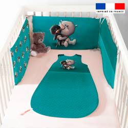 Coupon pour tour de lit motif bébé rhino - Création Stillistic