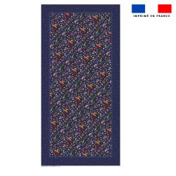 Coupon pour nappe rectangle motif souris de noel bleu - Création Stillistic