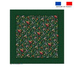 Coupon pour nappe carrée motif souris de noel vert - Création Stillistic