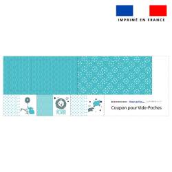 Coupon pour vide-poches motif baby bleu et gris