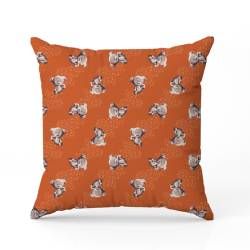 coupon - Coupon Défaut trait 100cm - Bébé koala - Fond orange - Création Stillistic - Burlington 170 gr/m² - 146 cm