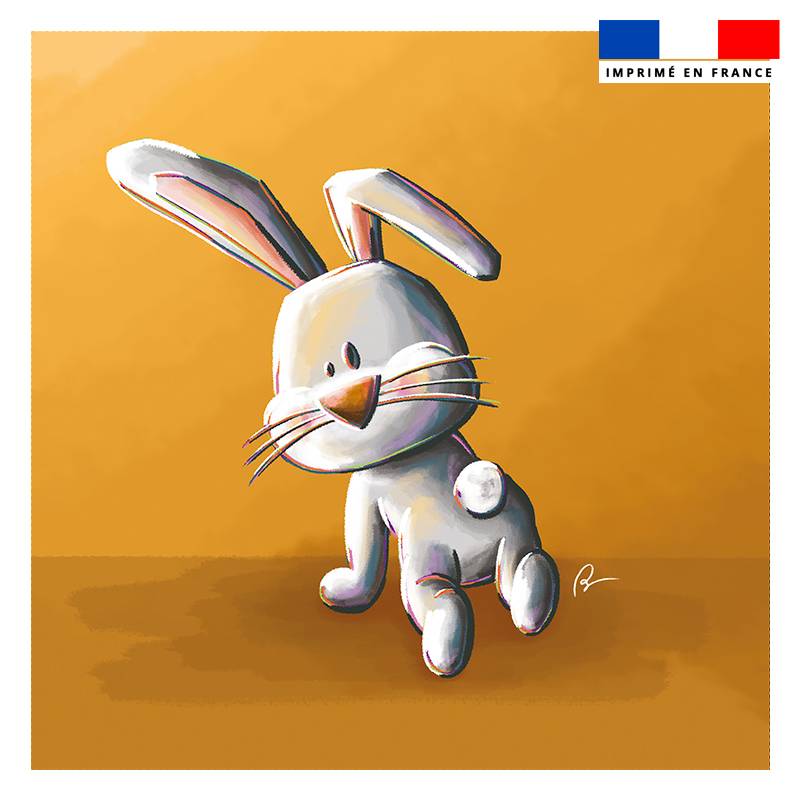 Coupon 45x45 cm imprimé bébé lapin - Création Stillistic