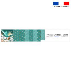 Kit protège livret de famille motif animaux du froid renne et renard - Création Stillistic