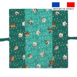 Kit protège livret de famille motif animaux du froid renard - Création Stillistic