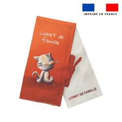 Kit protège livret de famille motif bébé chat - Création Stillistic