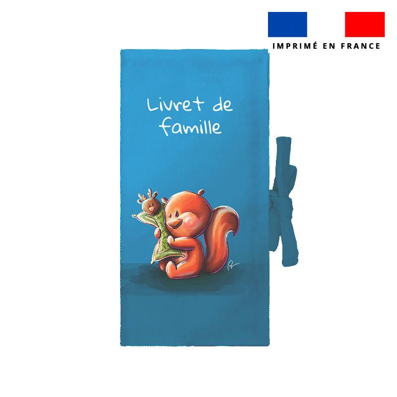 Kit protège livret de famille motif bébé écureuil - Création Stillistic