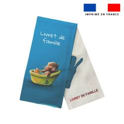 Kit protège livret de famille motif bébé loutre - Création Stillistic