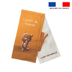 Kit protège livret de famille motif bébé ours - Création Stillistic