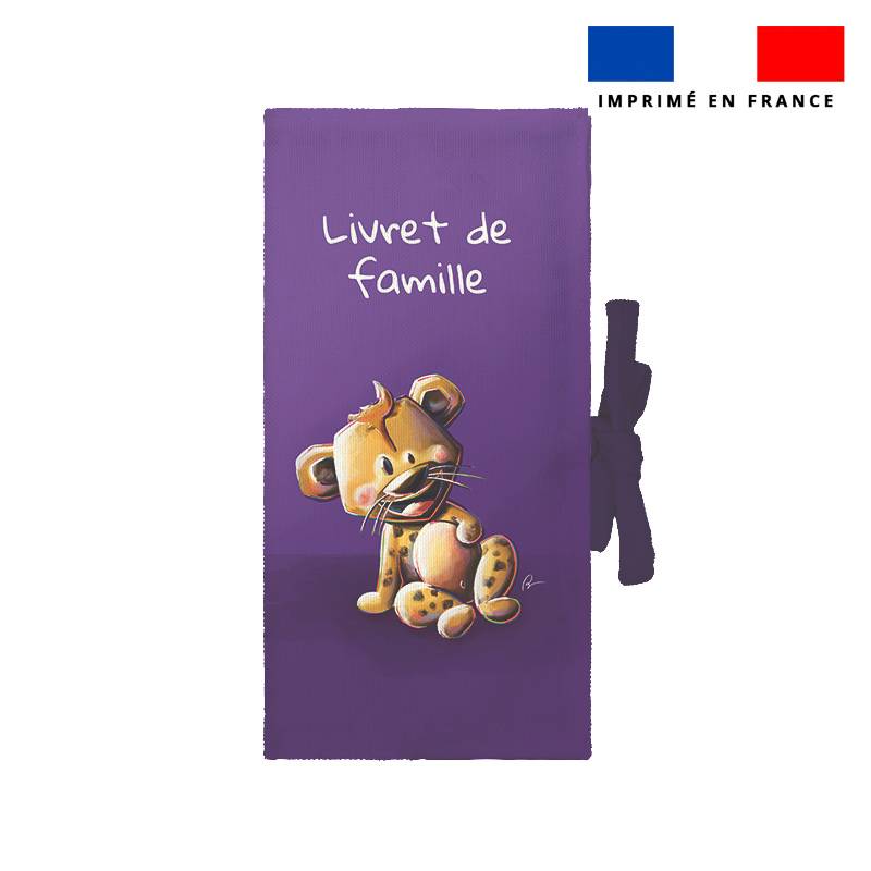 Kit protège livret de famille motif hyène - Création Stillistic