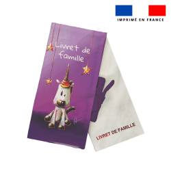 Kit protège livret de famille motif licorne - Création Stillistic