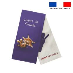 Kit protège livret de famille motif bébé lynx - Création Stillistic