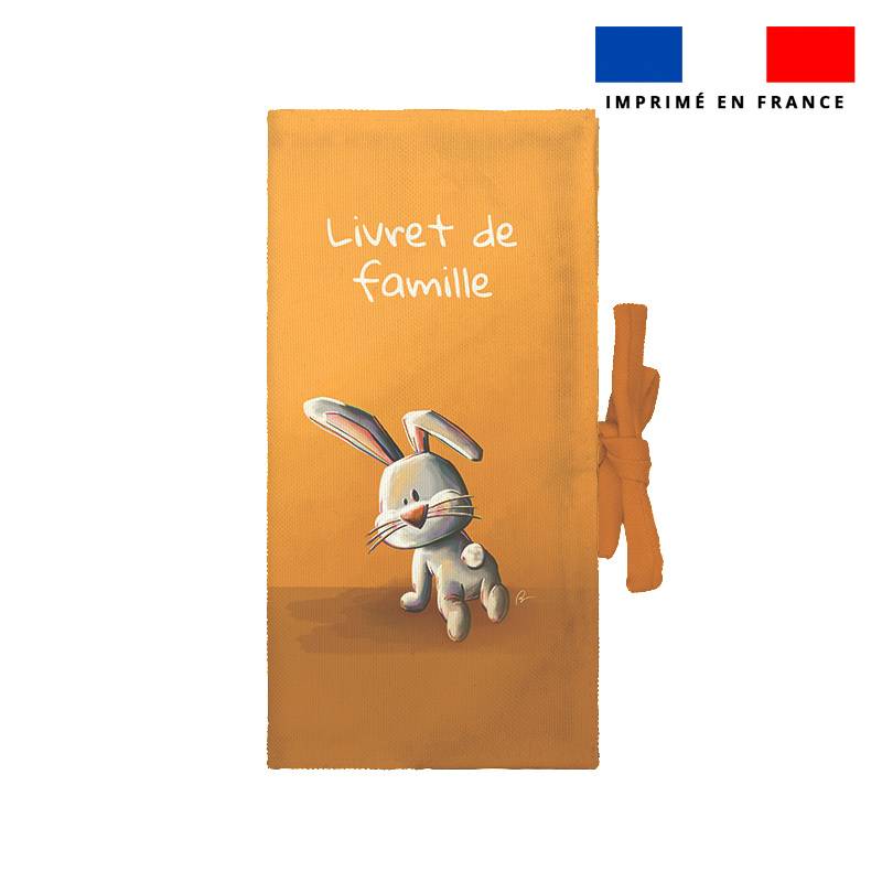 Kit protège livret de famille motif bébé lapin - Création Stillistic