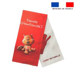 Kit protège livret de famille personnalisé - Bébé castor - Création Stillistic