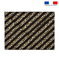 Coupon pour enveloppe en tissu motif noël sauvage