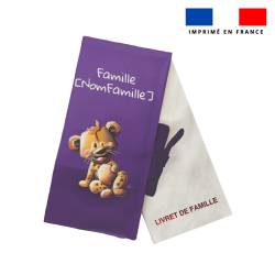 Kit protège livret de famille personnalisé - Bébé hyène - Création Stillistic