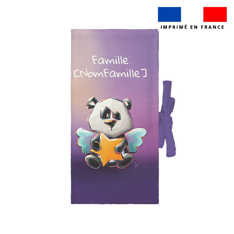 Kit protège livret de famille personnalisé - Panda ange - Création Stillistic