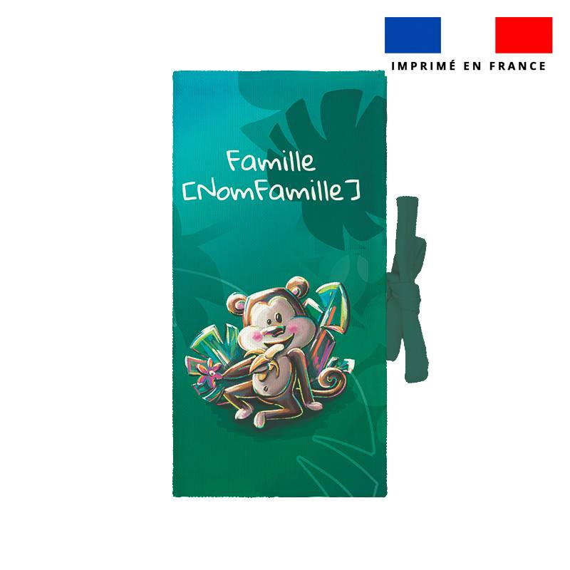 Kit protège livret de famille personnalisé - Singe - Création Stillistic