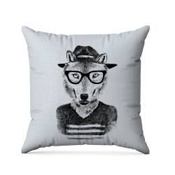 Coupon 45x45 cm motif loup hipster