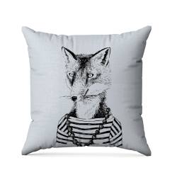 Coupon 45x45 cm motif renard hipster