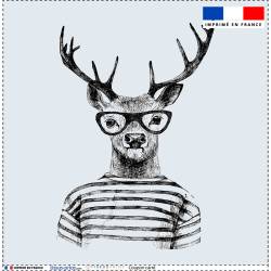 Coupon 45x45 cm motif cerf hipster