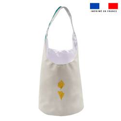 Kit sac seau motif fleur bohème