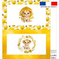 Kit couffin pour animaux motif lionceau aquarelle